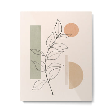 Abstract Minimal -Plant 11 Metal Print | TeksDecor