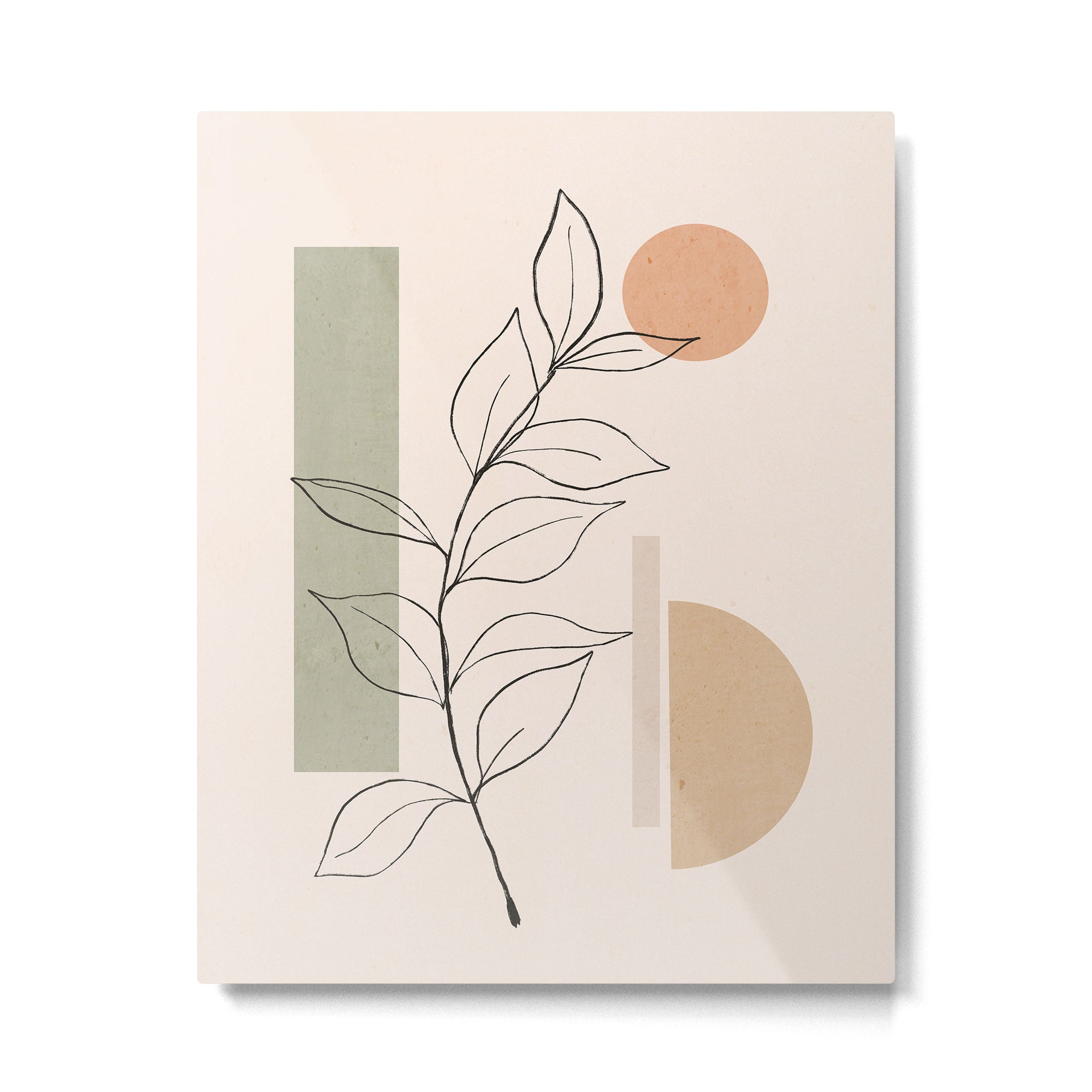 Abstract Minimal -Plant 11 Metal Print | TeksDecor