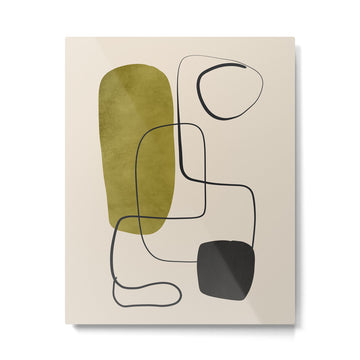 Abstract Minimal Shapes 126 Metal Print | TeksDecor