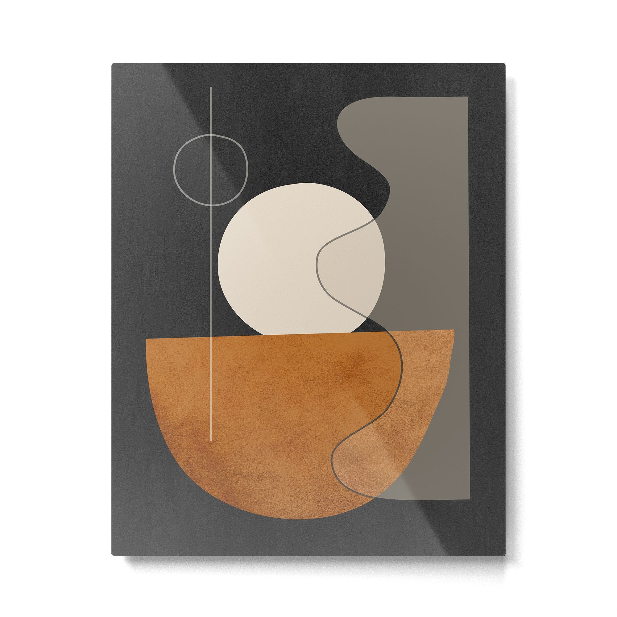 Abstract Minimal Shapes 129 Metal Print | TeksDecor
