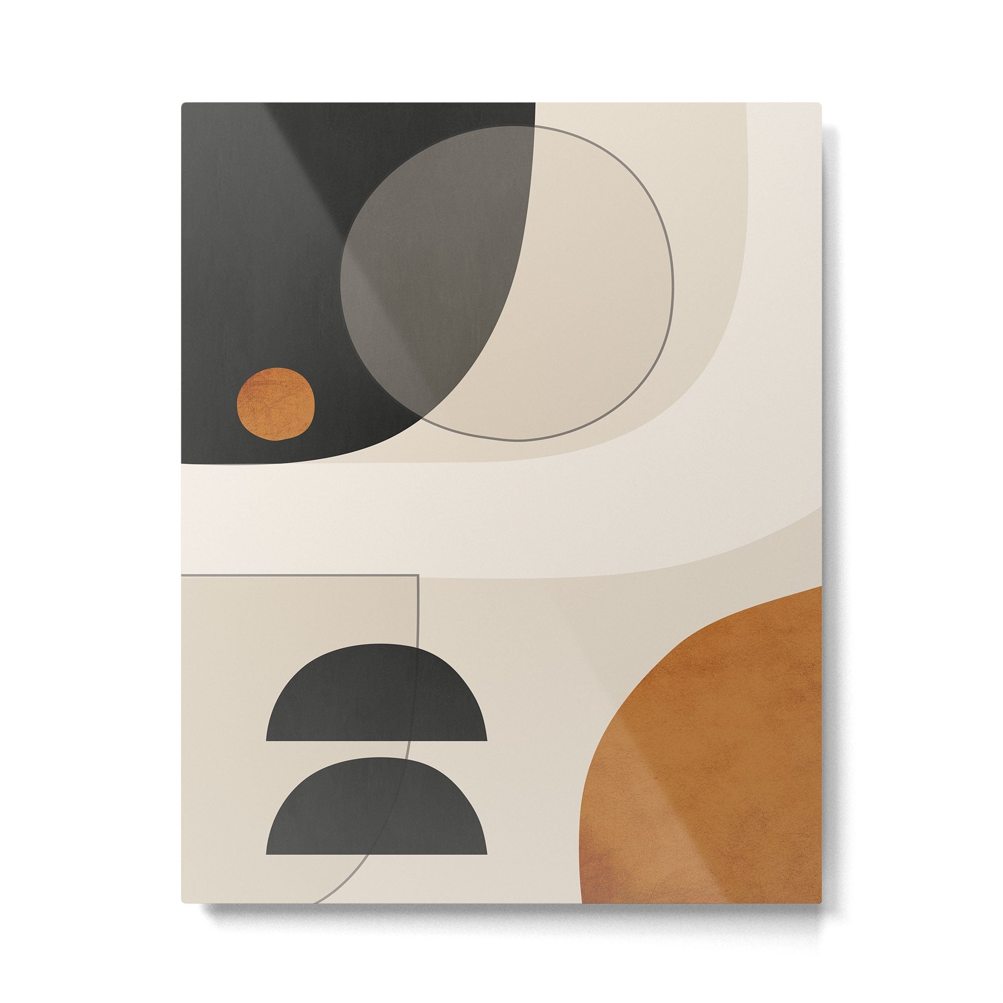 Abstract Minimal Shapes 133 Metal Print | TeksDecor
