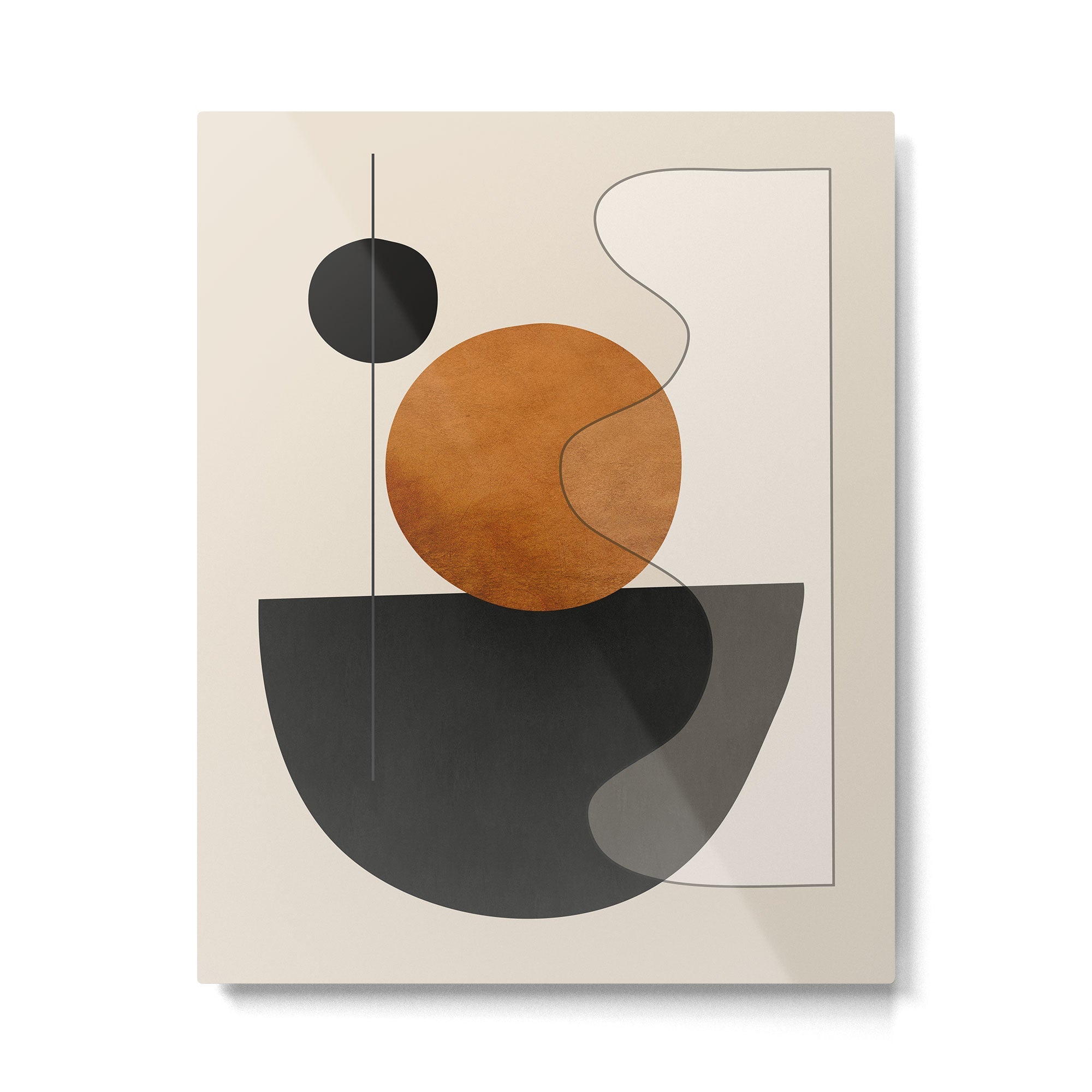 Abstract Minimal Shapes 135 Metal Print | TeksDecor