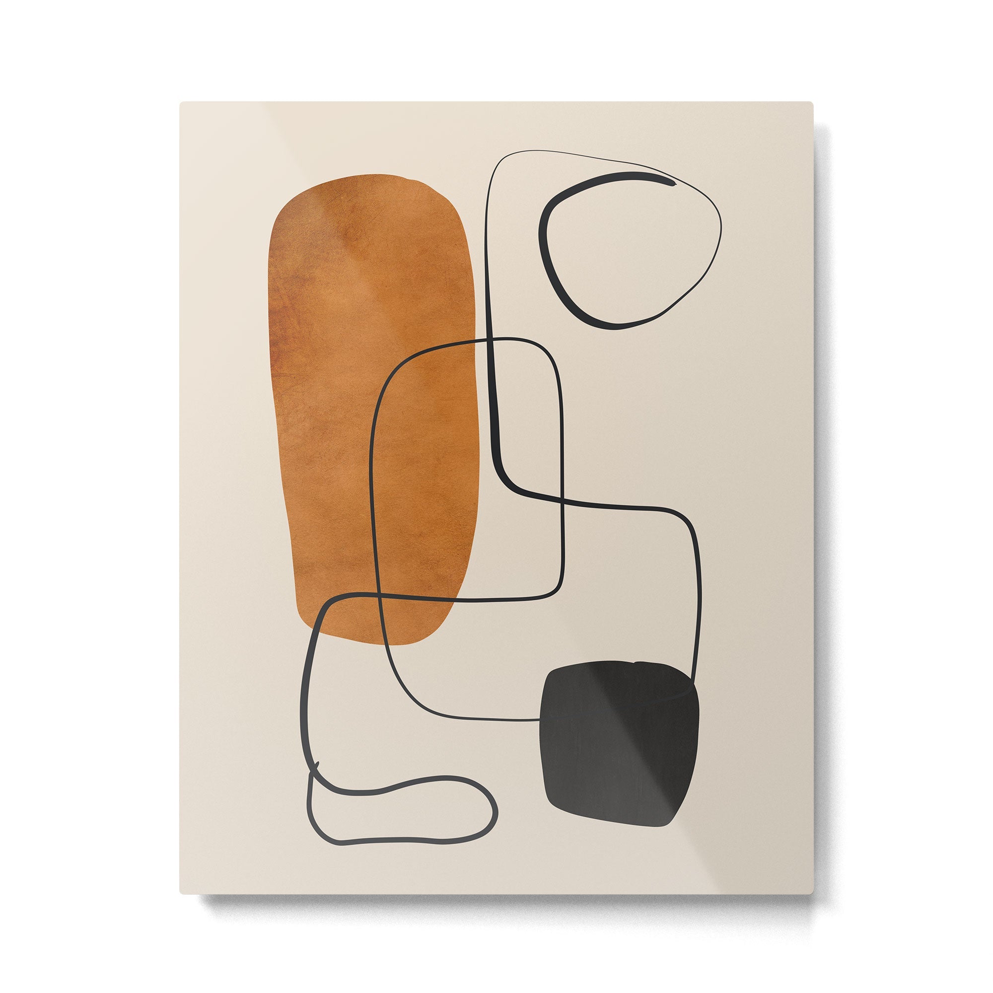 Abstract Minimal Shapes 137 Metal Print | TeksDecor