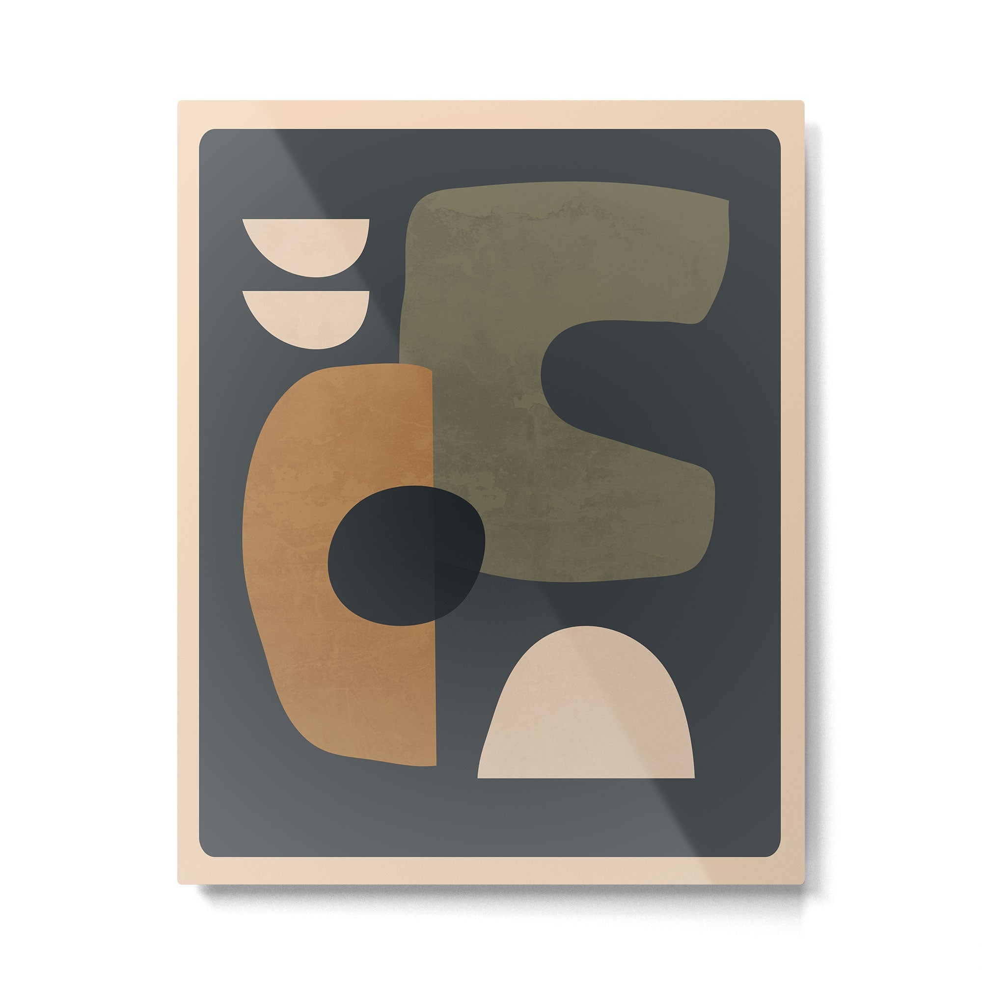 Abstract Minimal Shapes 76 Metal Print | TeksDecor