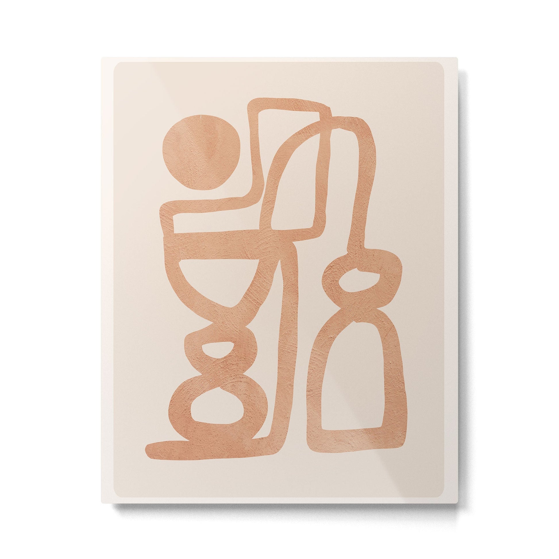 Abstract Minimal Shapes 80 Metal Print | TeksDecor