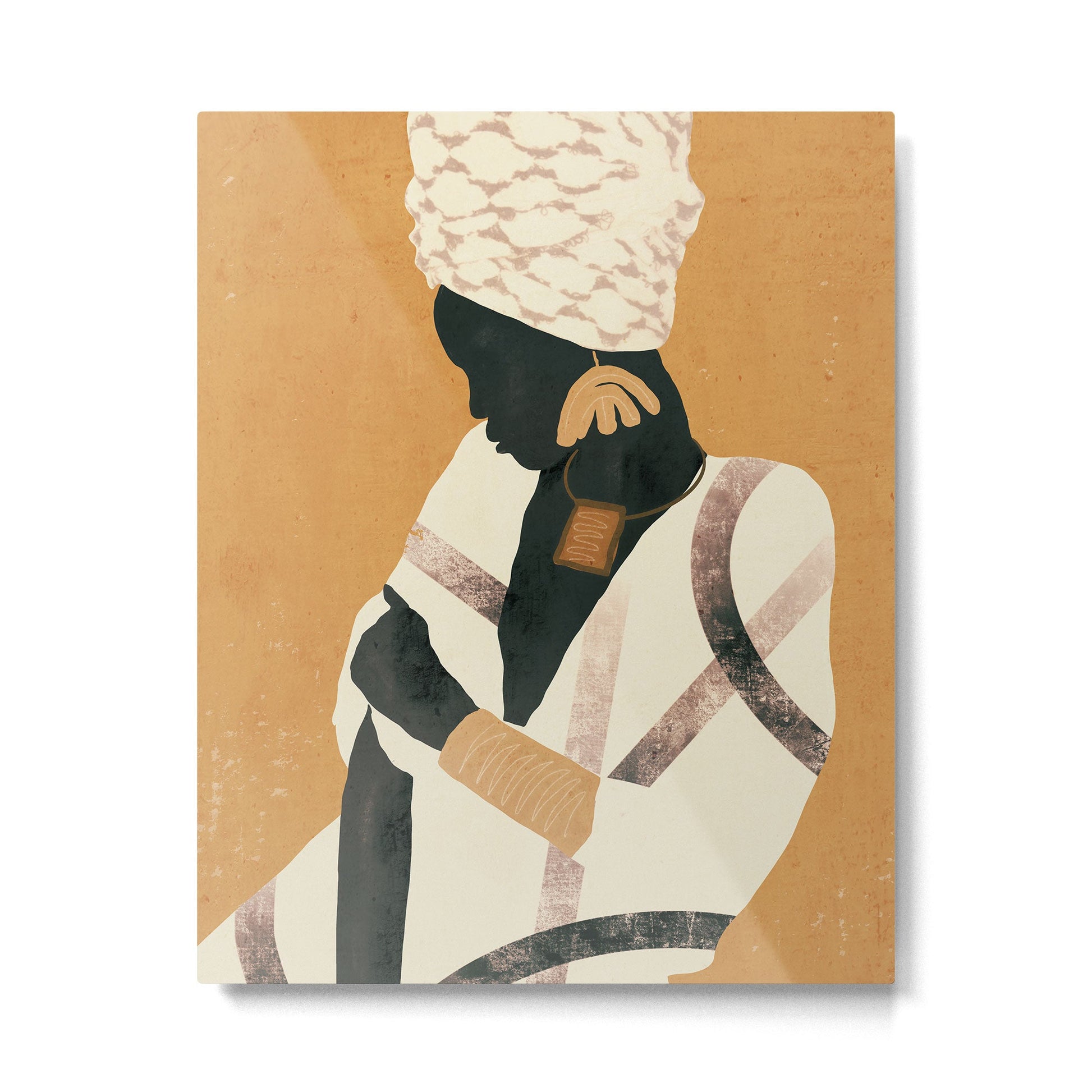 African Woman Metal Print | TeksDecor
