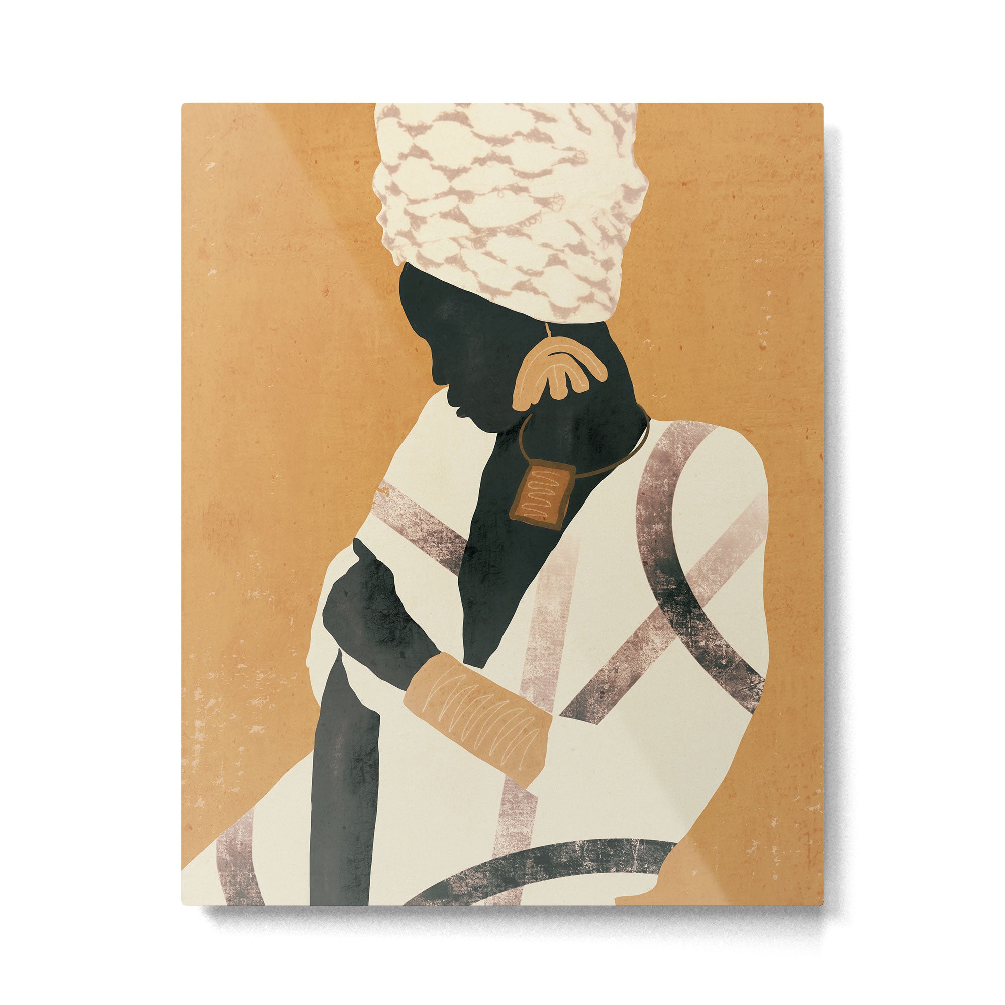 African Woman Metal Print | TeksDecor
