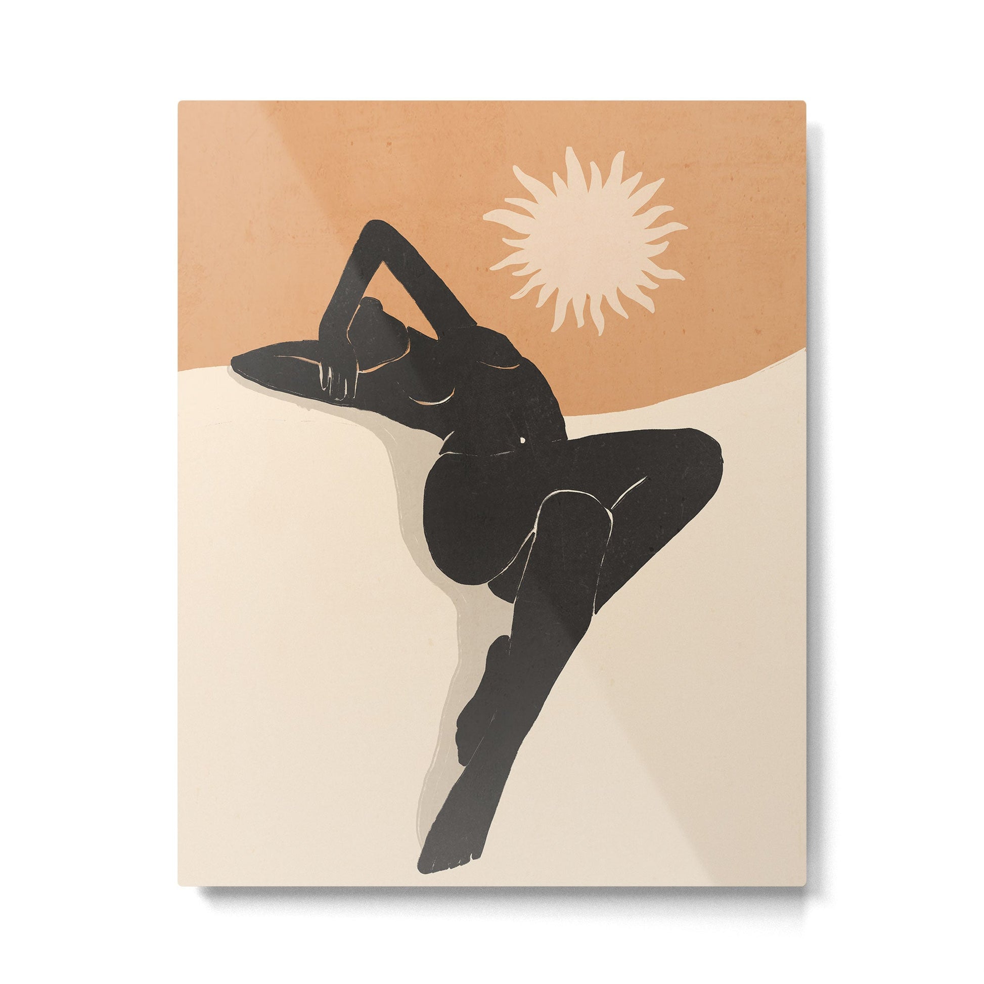 Minimal Abstract Art Nude Woman 4 Metal Print | TeksDecor