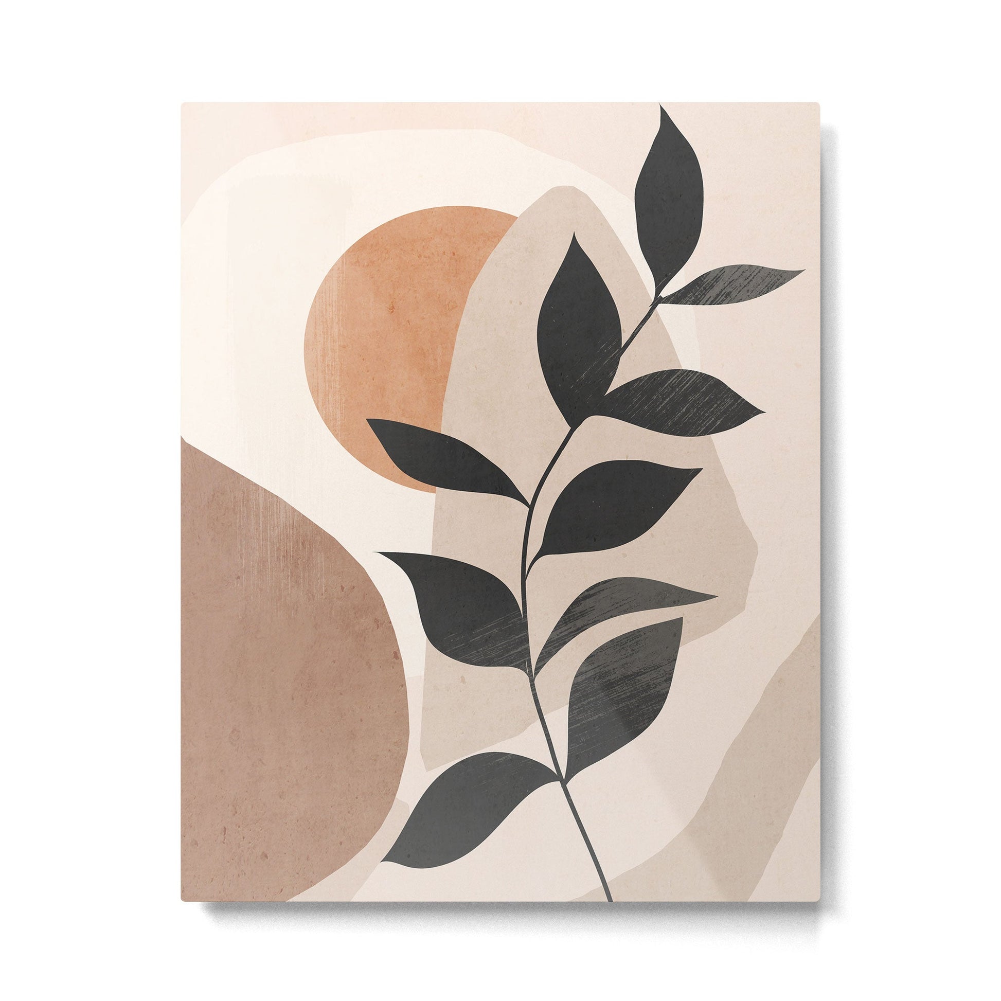 Minimal Abstract Art Plant 4 Metal Print | TeksDecor