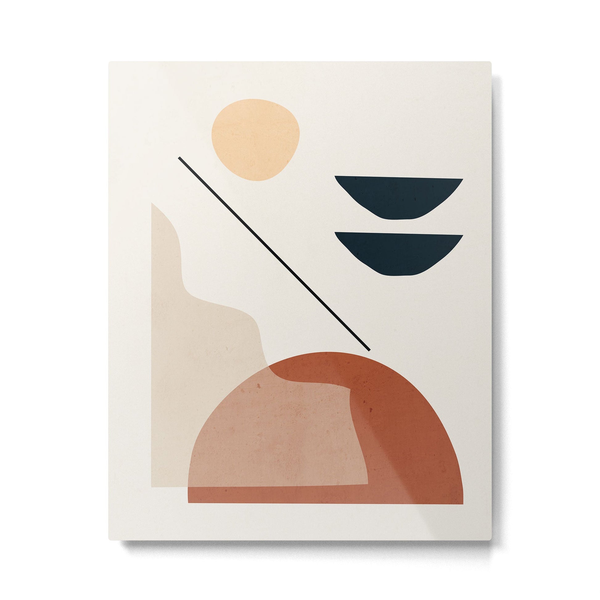 Minimal Abstract Shapes 4 Metal Print | TeksDecor