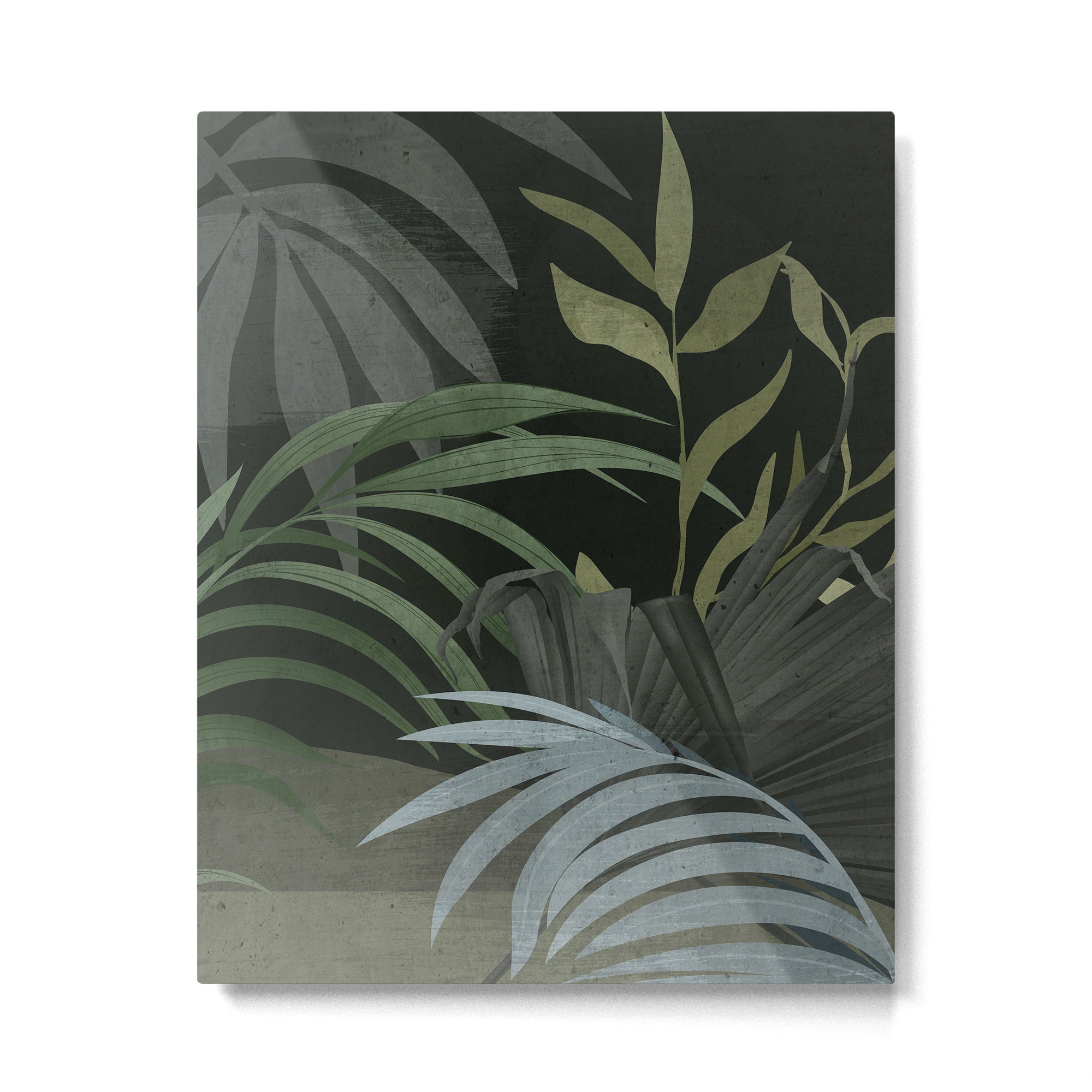 Night Tropical Jungle Metal Print | TeksDecor