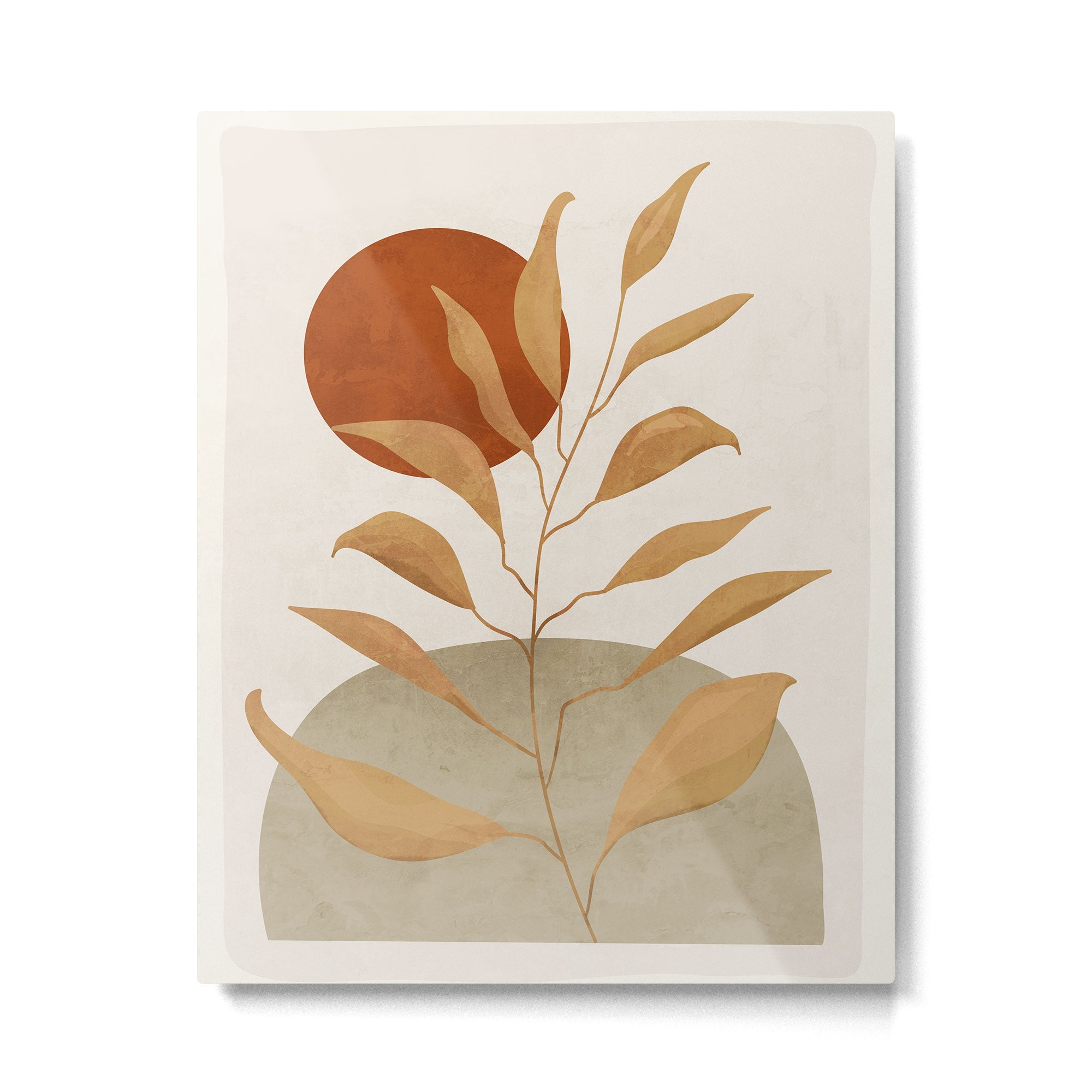Tropical Leaf- Abstract Art 15 Metal Print | TeksDecor
