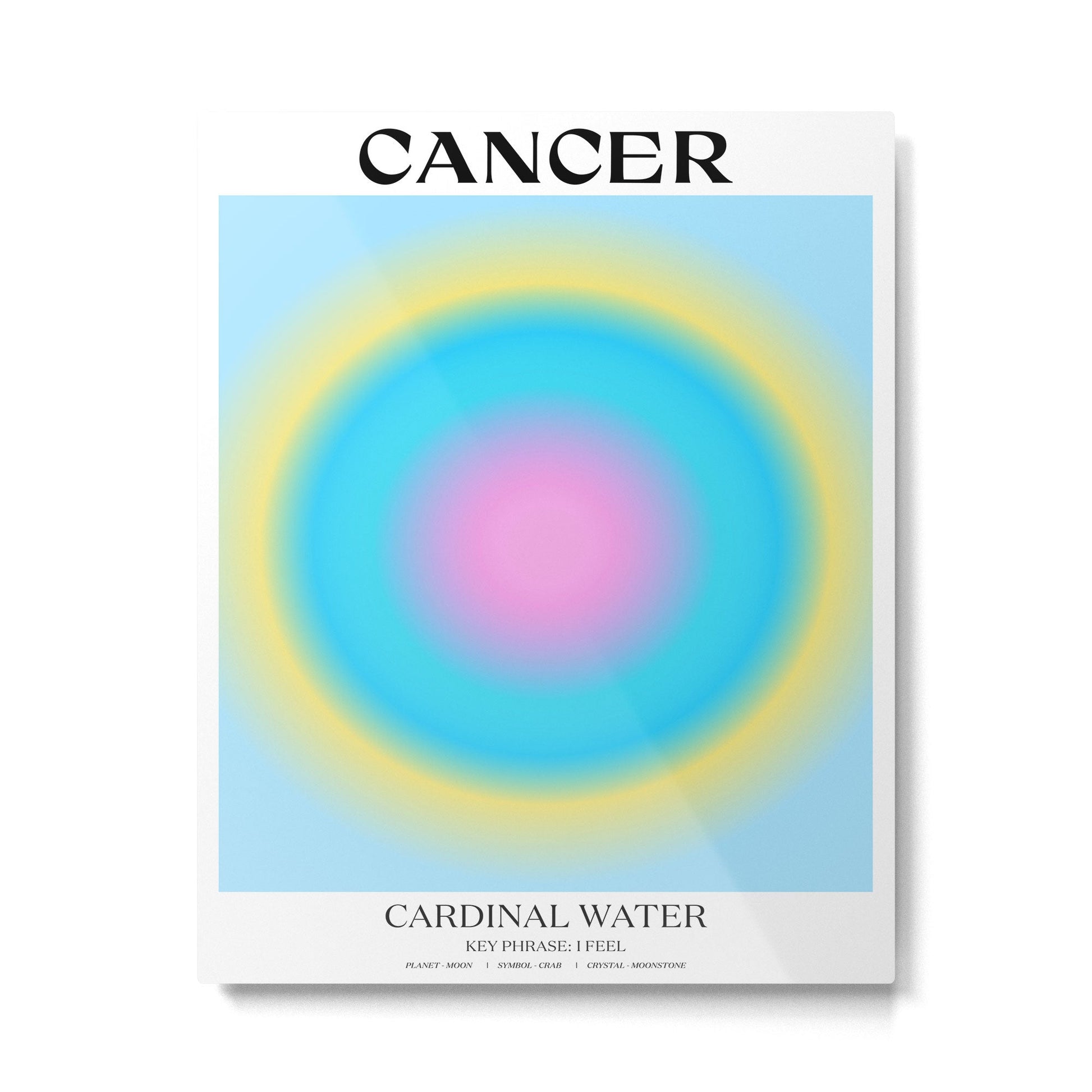 Cancer Gradient Print Metal Print | TeksDecor