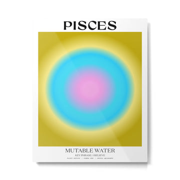 Pisces Gradient Print Metal Print | TeksDecor