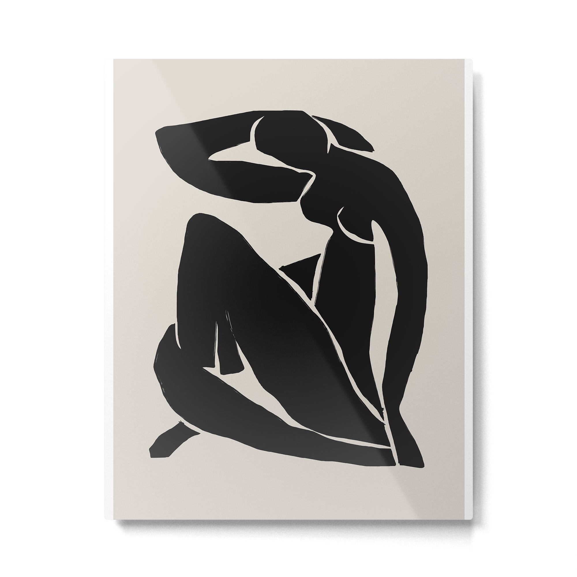 Black Nude Woman  Metal Print | TeksDecor