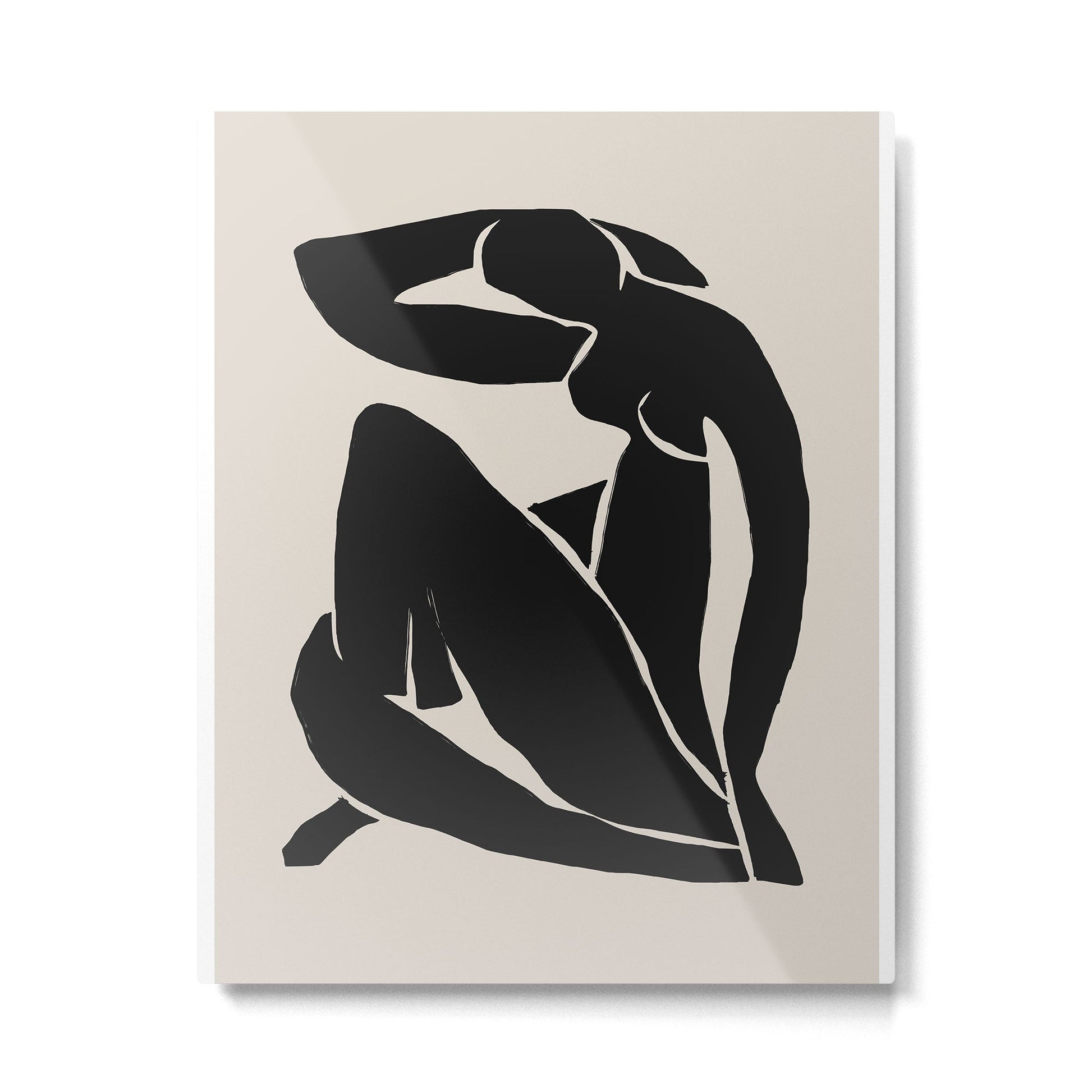 Black Nude Woman  Metal Print | TeksDecor