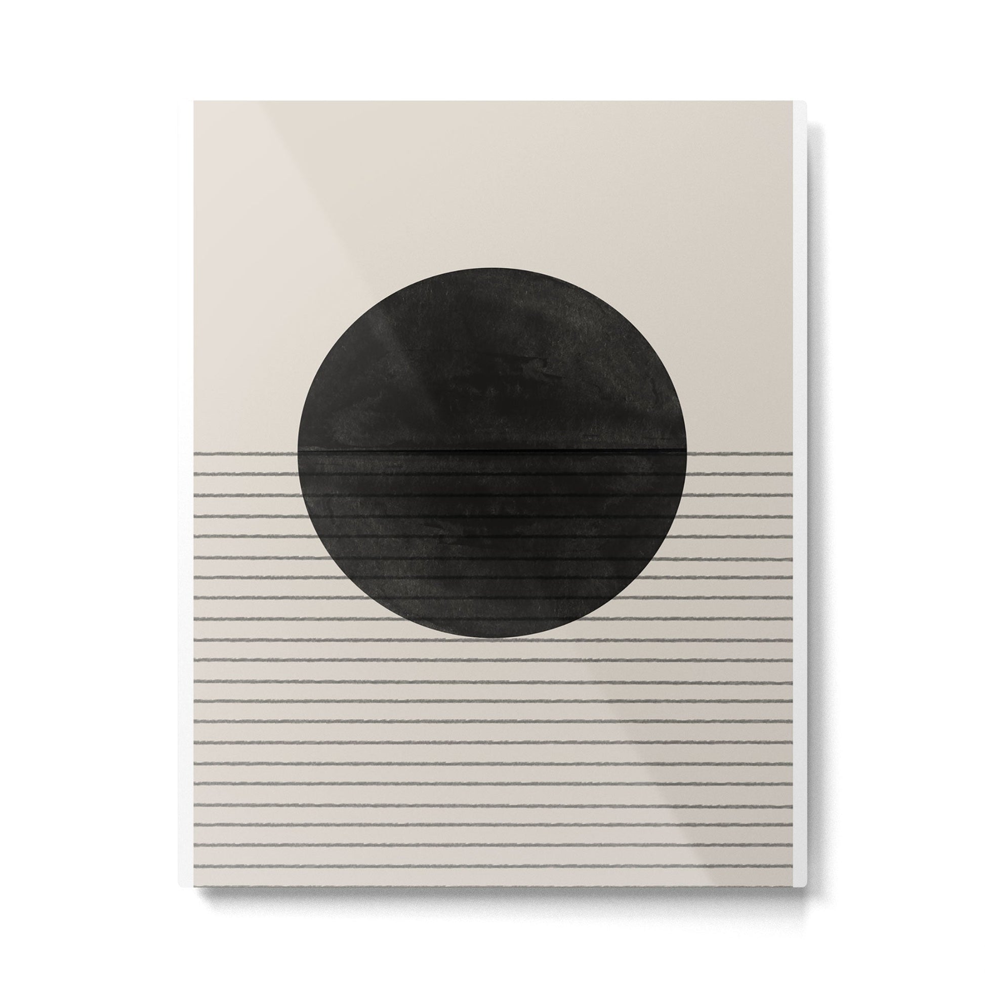 Minimalistic sun and Ocean Metal Print | TeksDecor