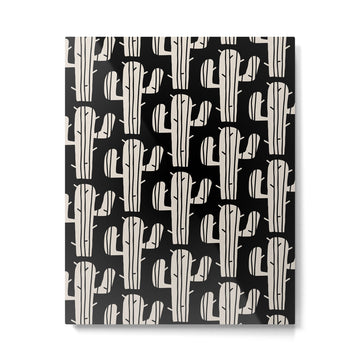 Desert Cactus Pattern 861 Metal Print | TeksDecor