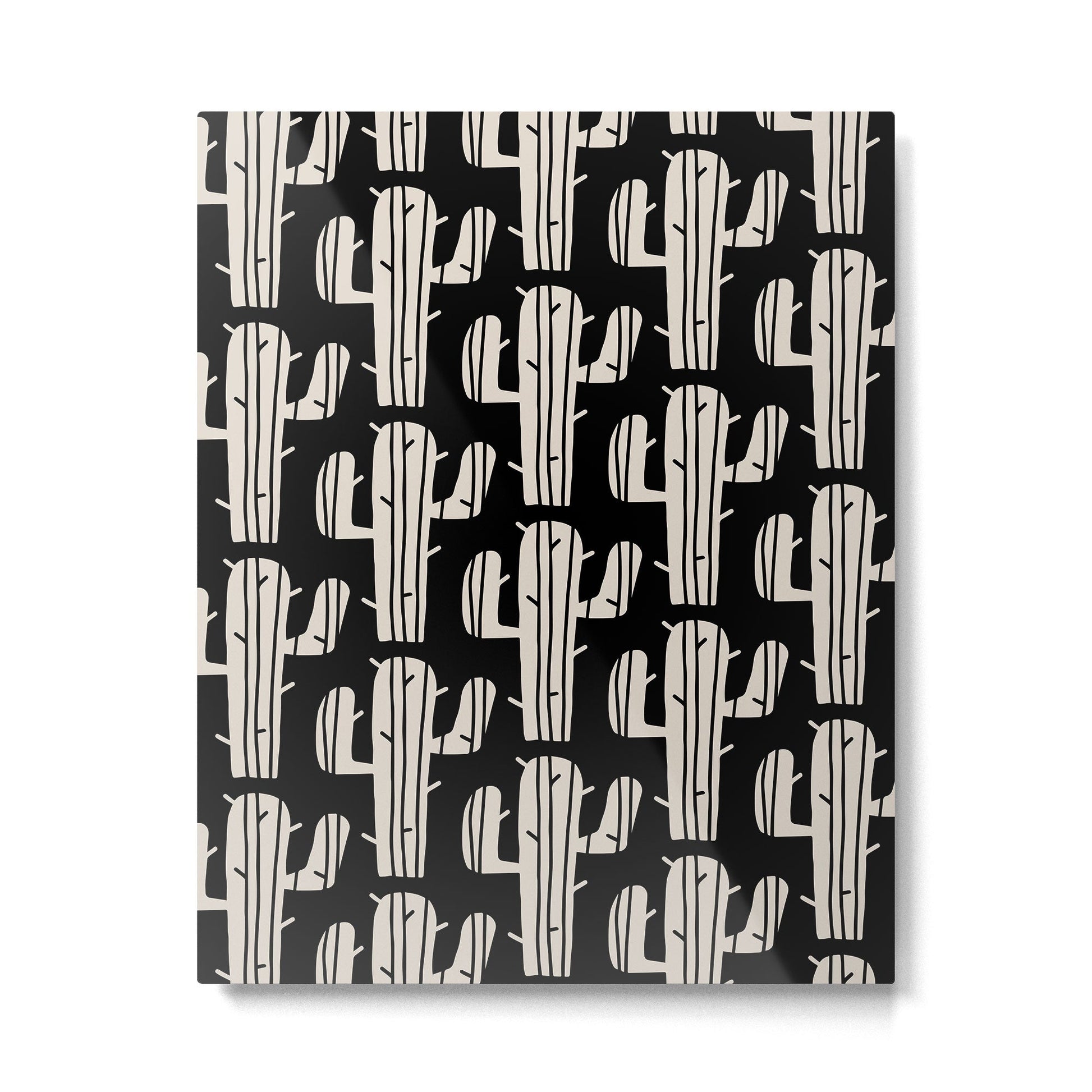 Desert Cactus Pattern 861 Metal Print | TeksDecor