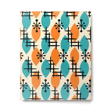 Mid Century Modern Atomic Drops 224 Metal Print | TeksDecor