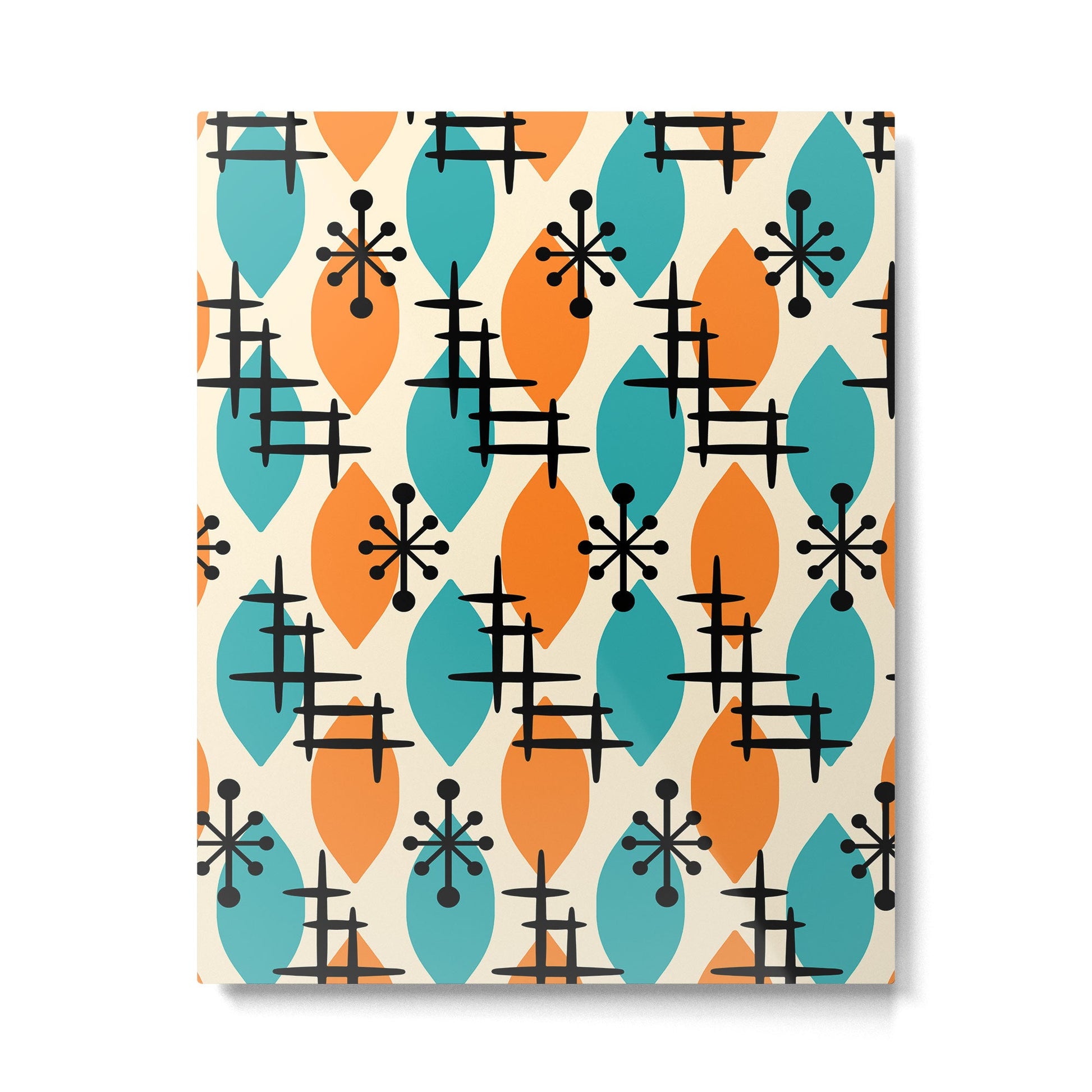 Mid Century Modern Atomic Drops 224 Metal Print | TeksDecor