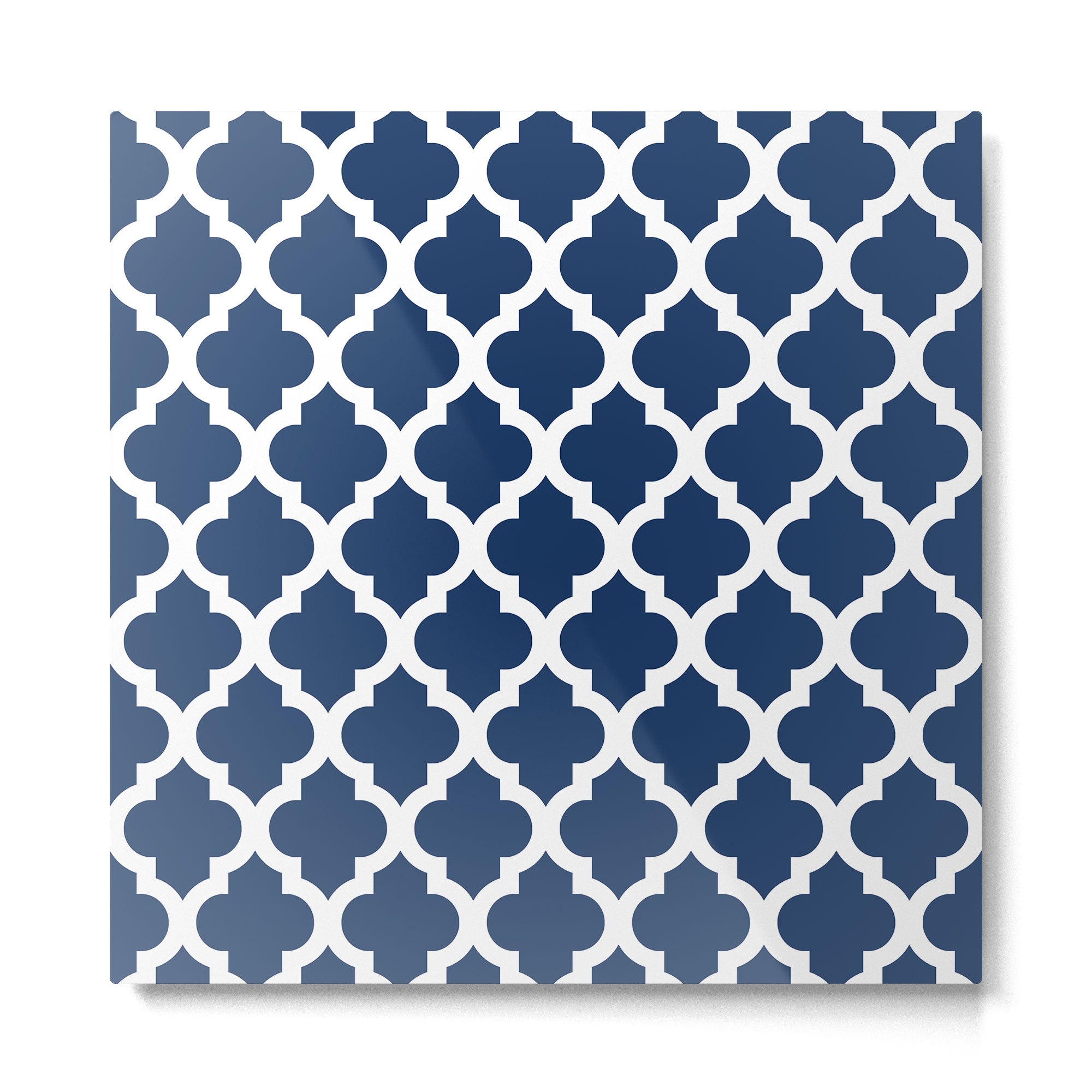 Moroccan Quatrefoil Pattern 726 Metal Print | TeksDecor