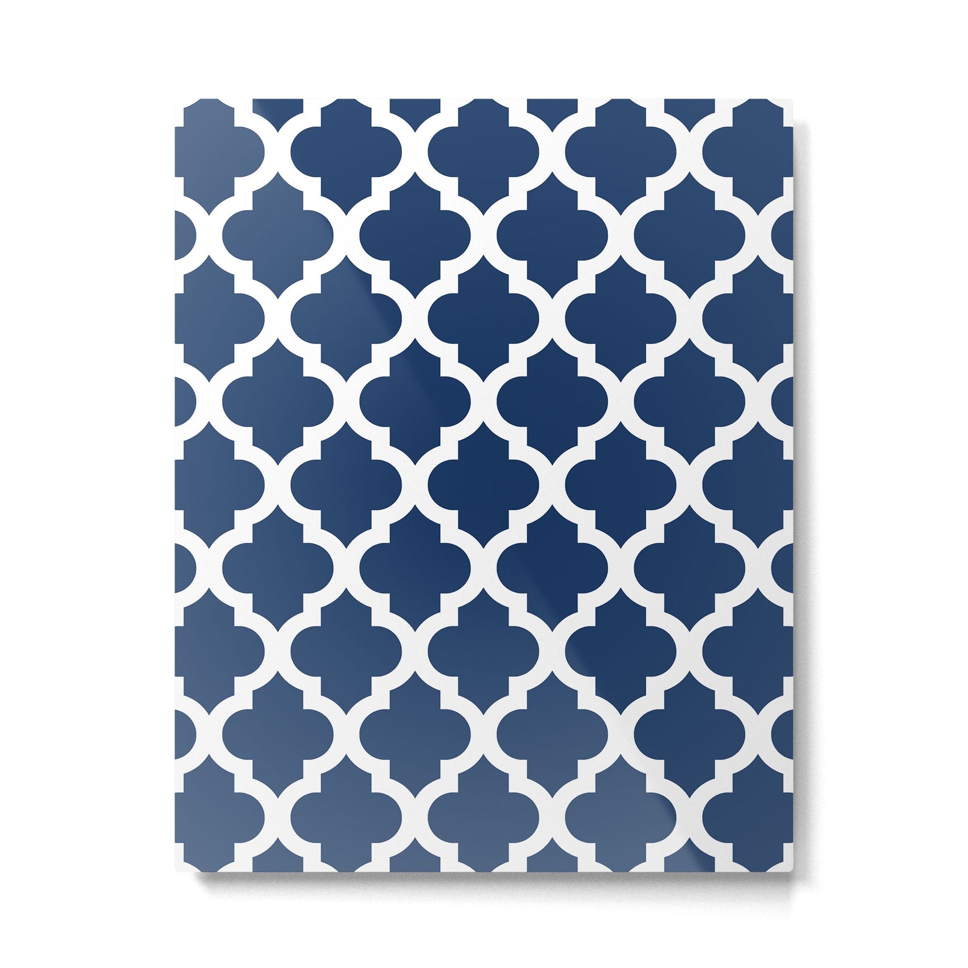 Moroccan Quatrefoil Pattern 726 Metal Print | TeksDecor