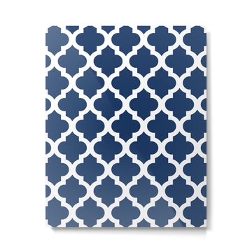 Moroccan Quatrefoil Pattern 726 Metal Print | TeksDecor