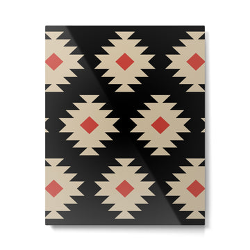 Native American Pattern 553 Metal Print | TeksDecor