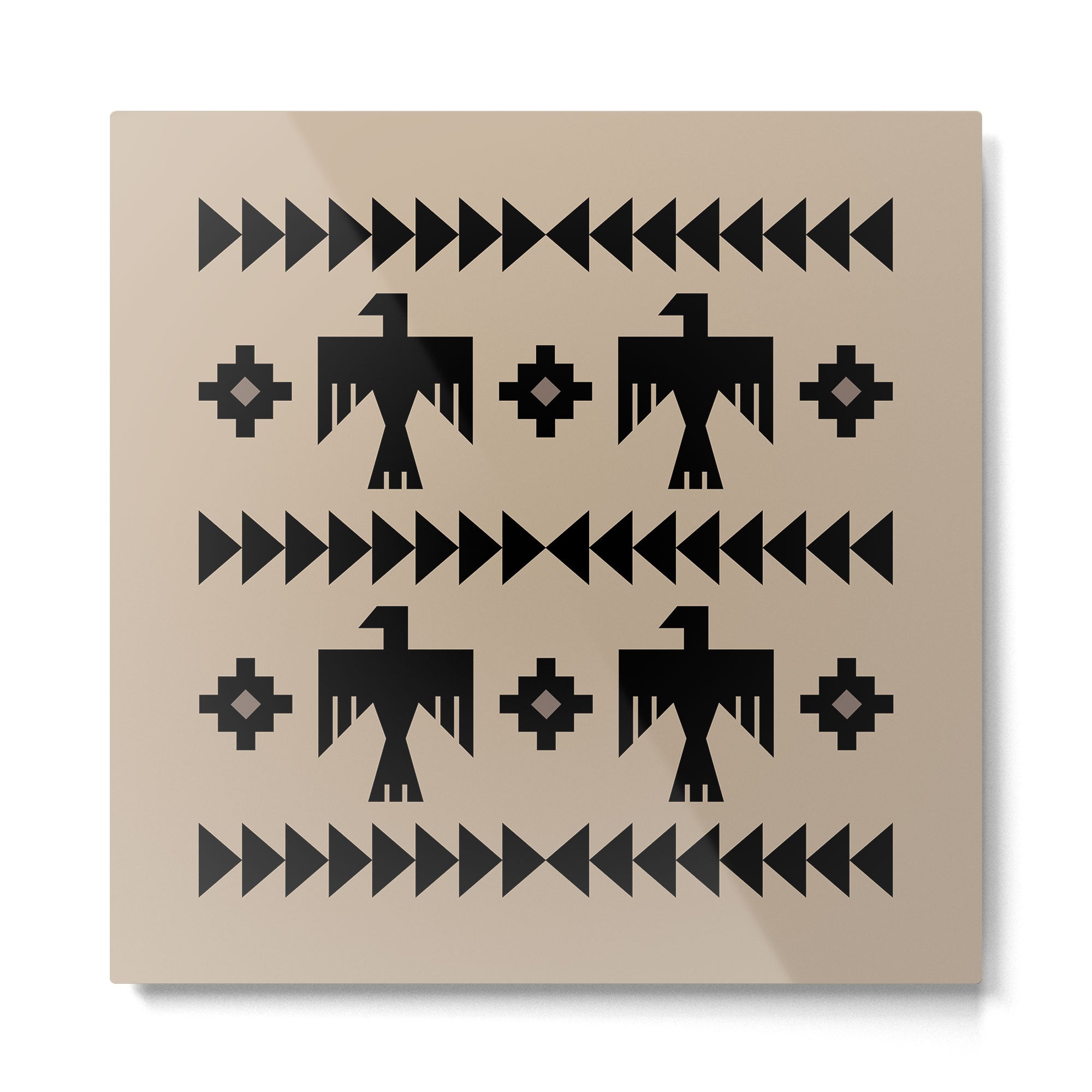 Southwestern Eagle and Arrow Pattern 125 Metal Print | TeksDecor