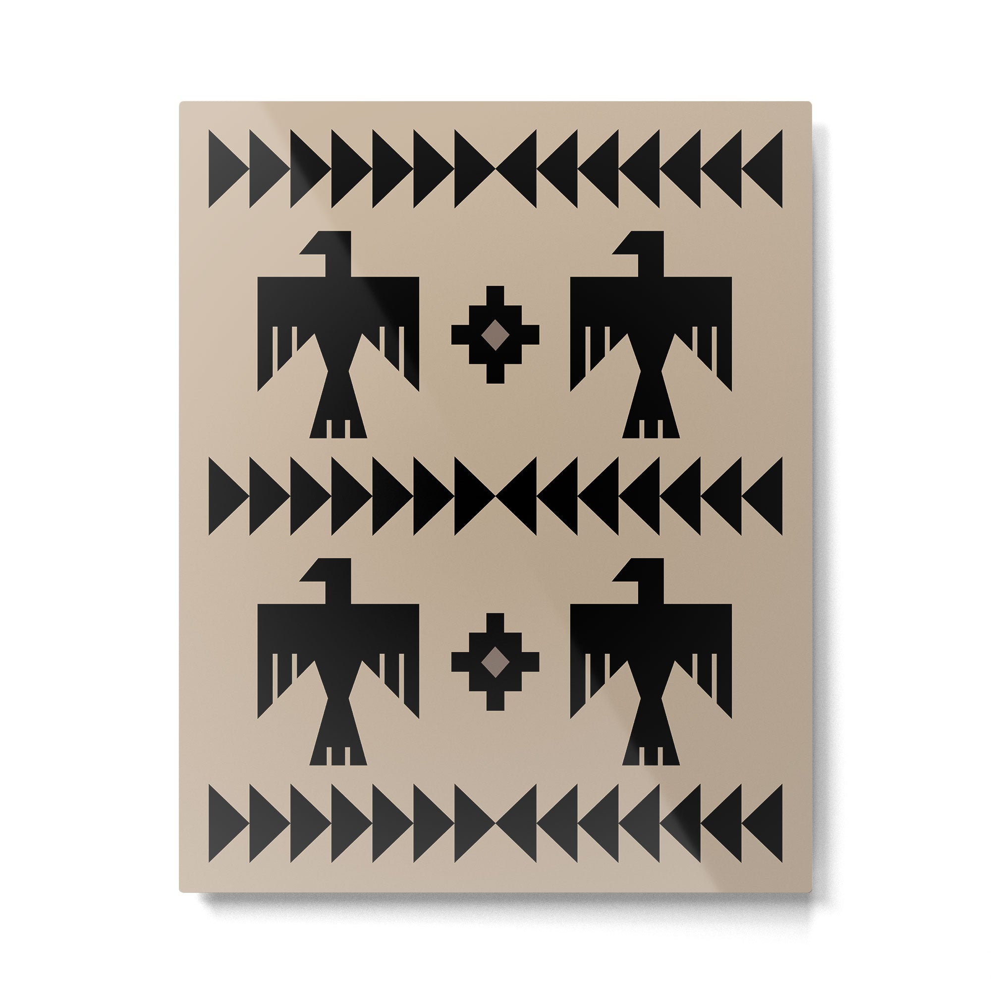 Southwestern Eagle and Arrow Pattern 125 Metal Print | TeksDecor