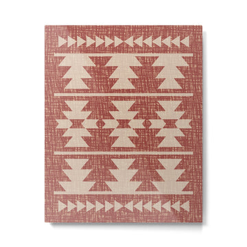 Southwestern Pattern 135 Sienna and Beige Metal Print | TeksDecor