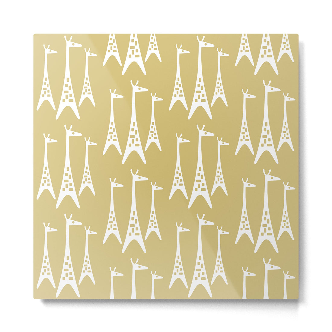 Mid Century Modern Giraffe Pattern 827 Metal Print | TeksDecor