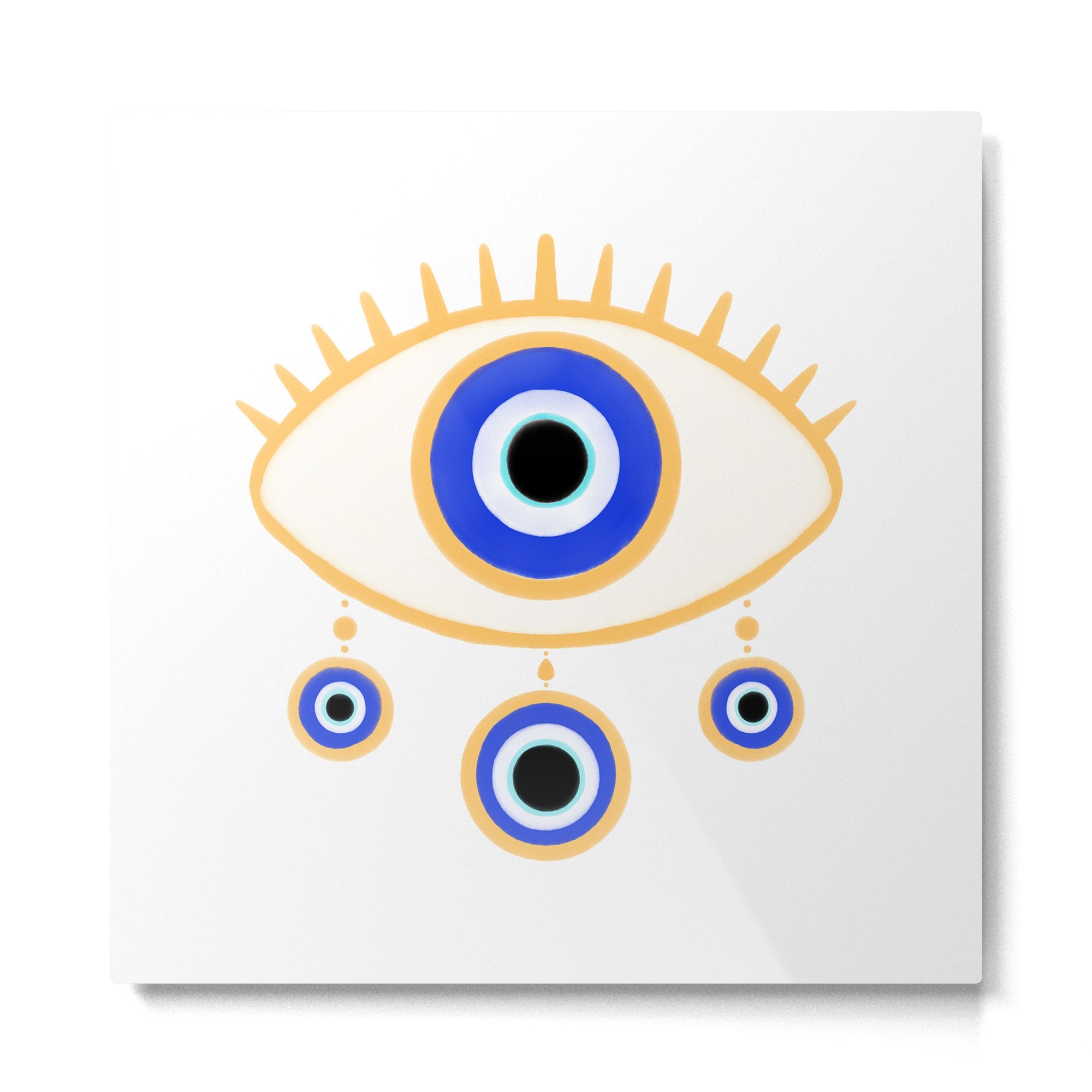 Evil Eye Amulet Charm Metal Print | TeksDecor