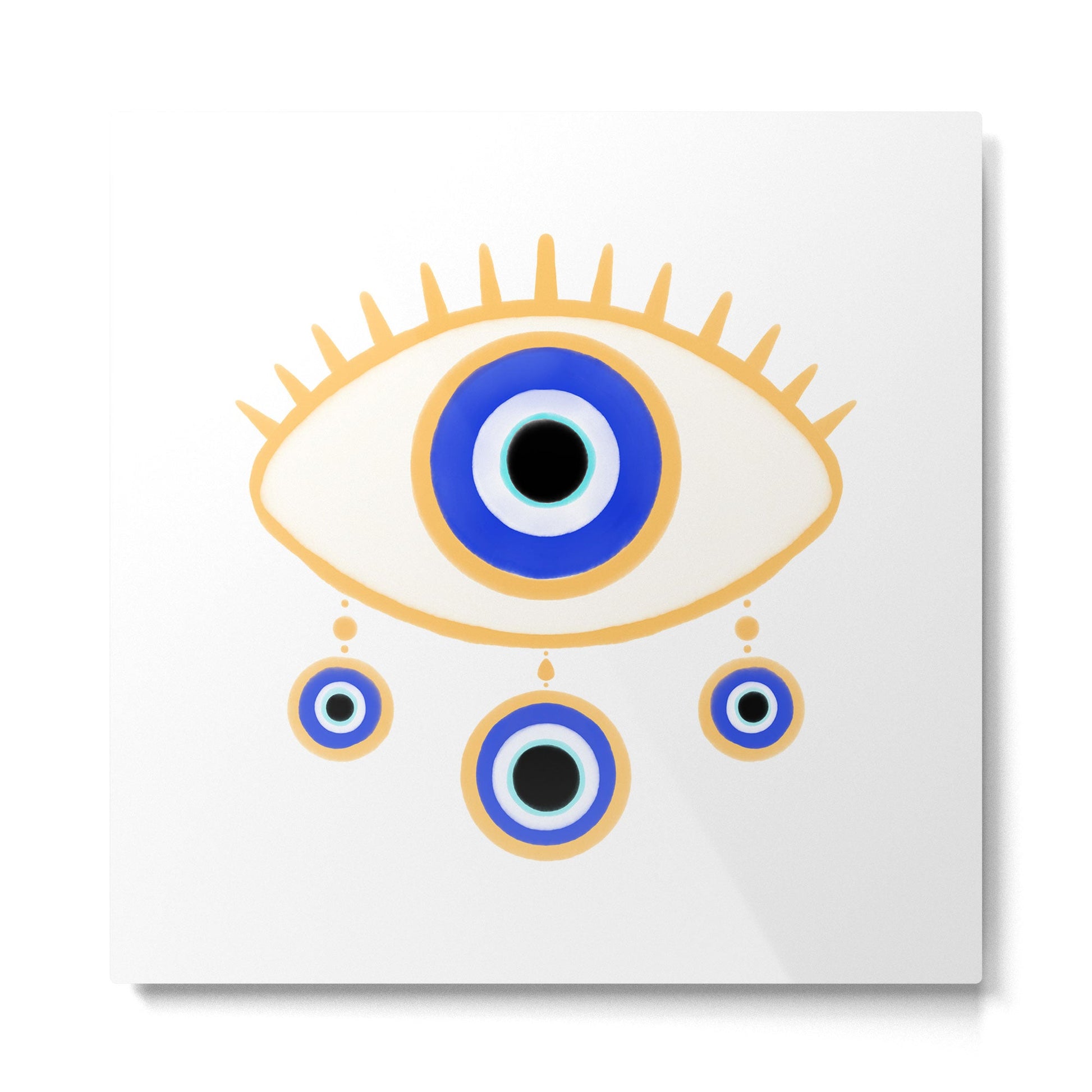 Evil Eye Amulet Charm Metal Print | TeksDecor