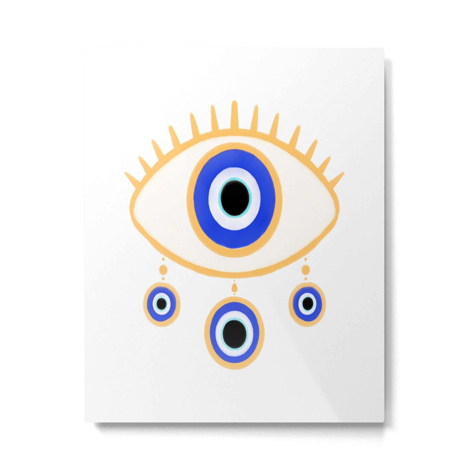 Evil Eye Amulet Charm Metal Print | TeksDecor