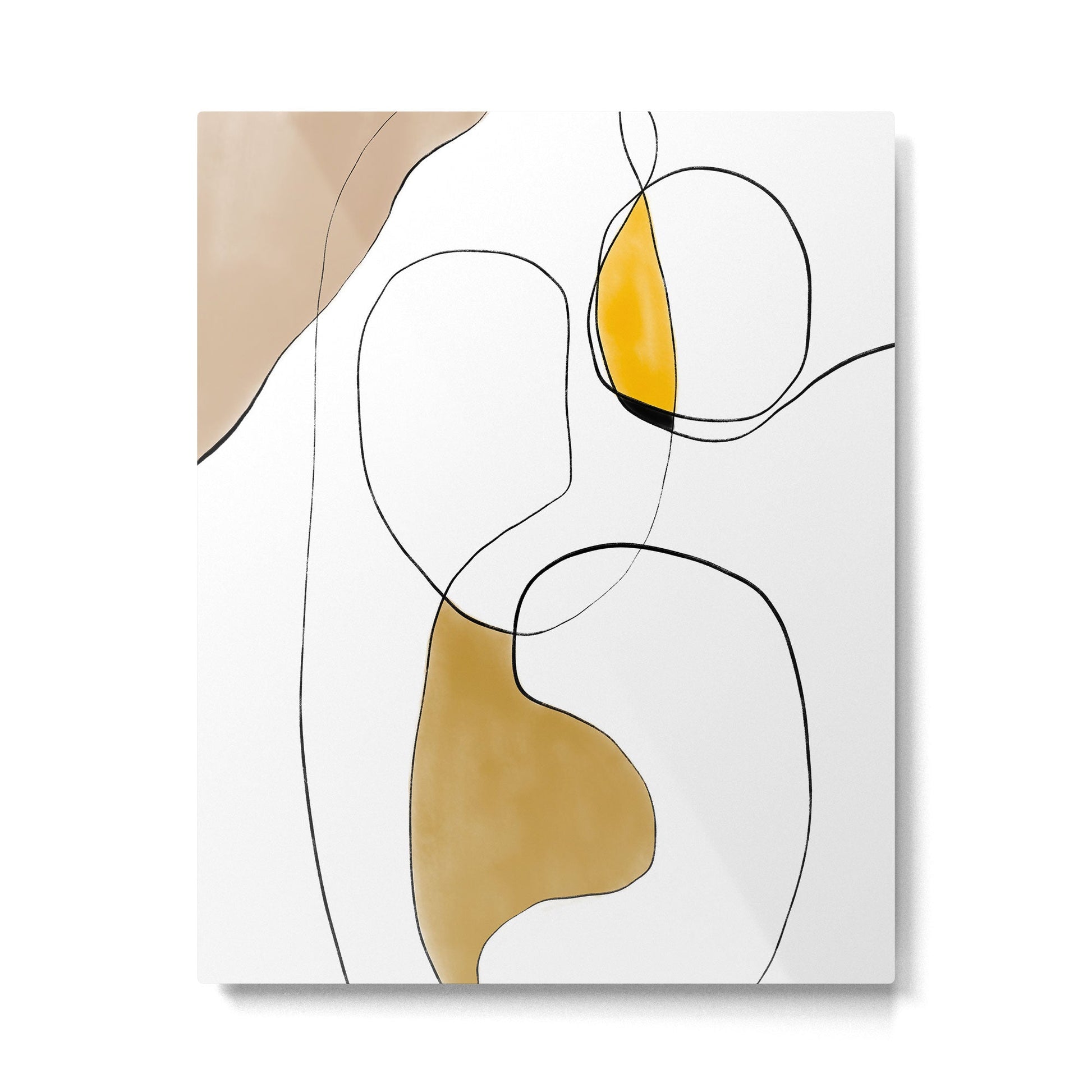 Lines Organic Shapes Metal Print | TeksDecor