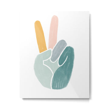 Peace sign pastel Metal Print | TeksDecor