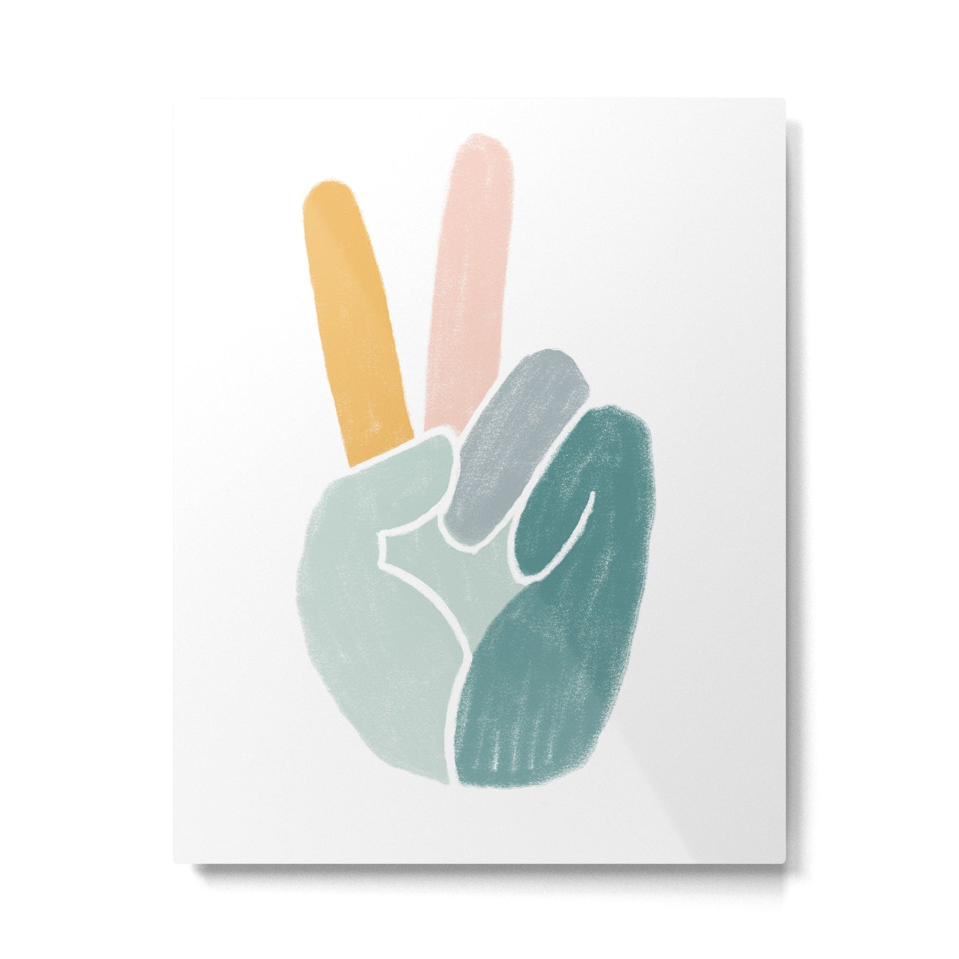 Peace sign pastel Metal Print | TeksDecor