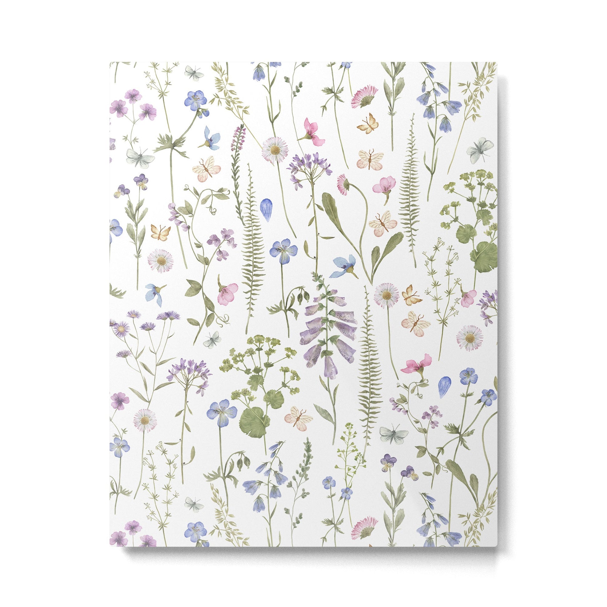 Hygge Summer Wildflowers Meadow Metal Print | TeksDecor