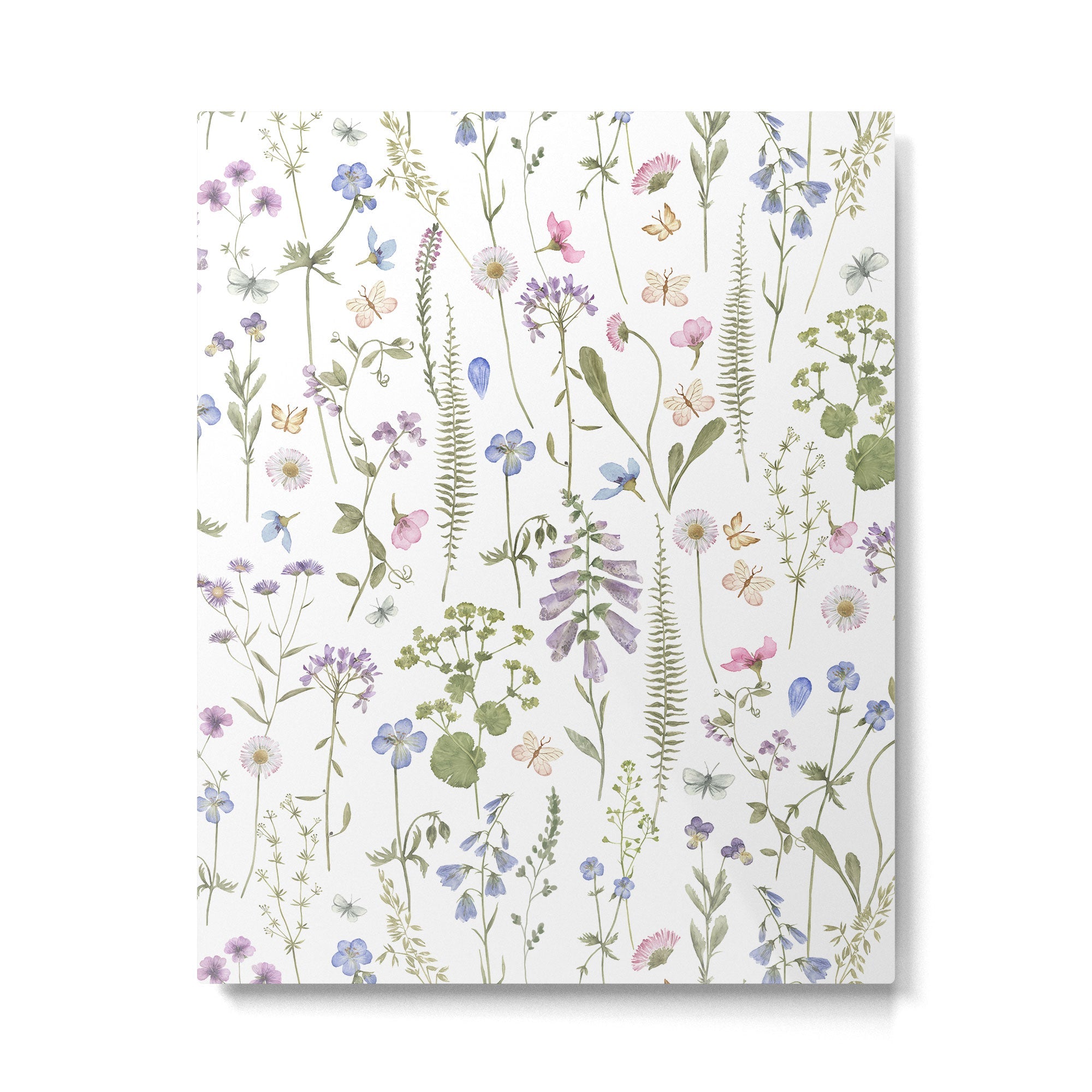Hygge Summer Wildflowers Meadow Metal Print | TeksDecor
