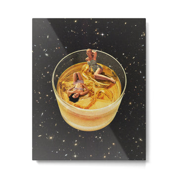 Whisky besties - Whiskey on the rocks Metal Print | TeksDecor