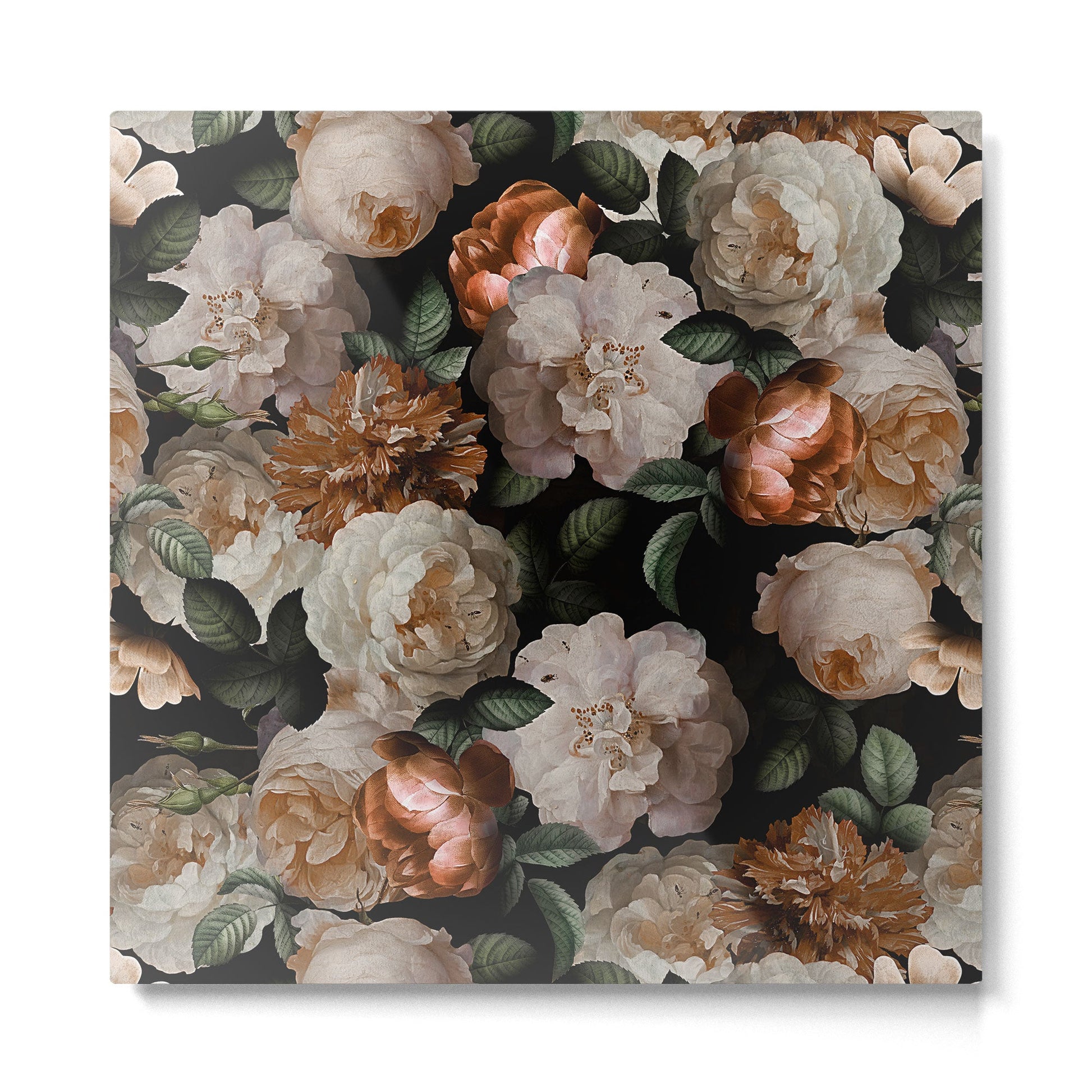 Golden Jan Davidsz. de Heem Roses Metal Print | TeksDecor