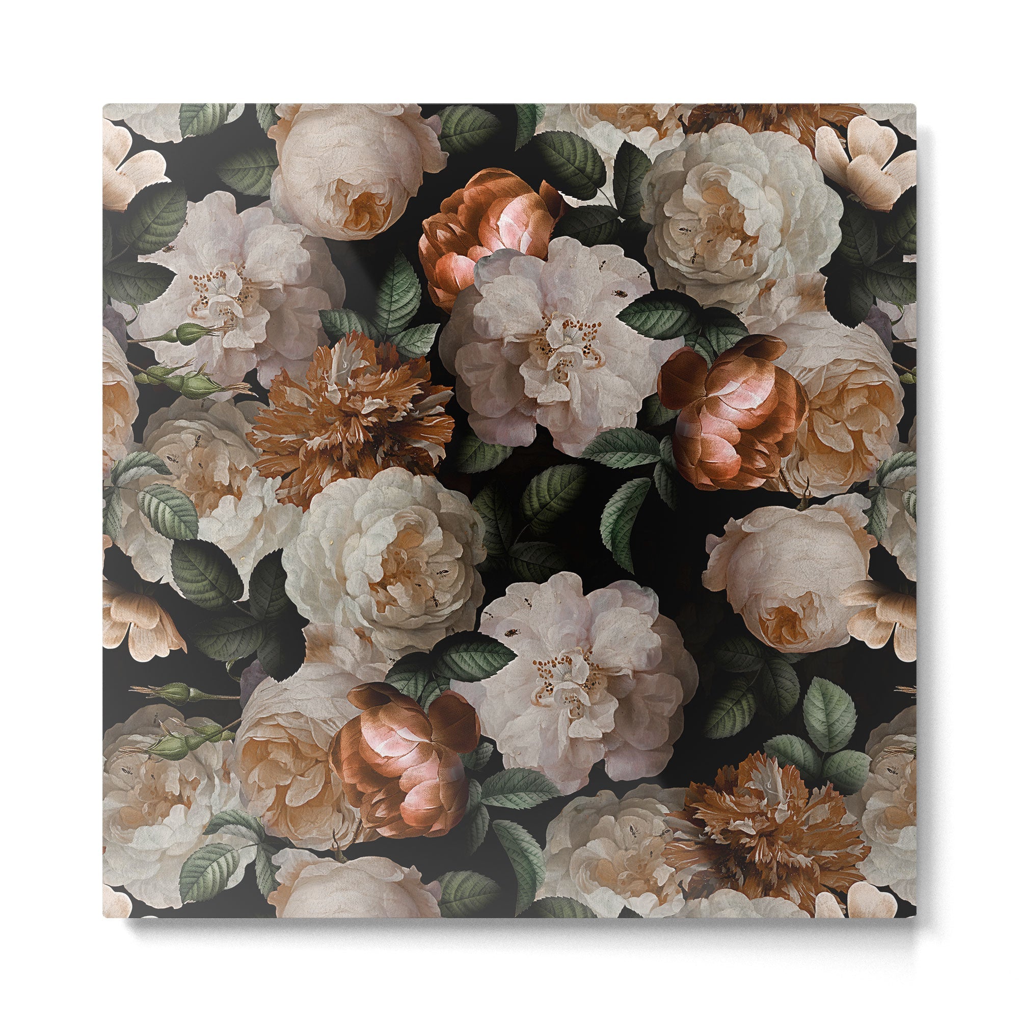 Golden Jan Davidsz. de Heem Roses Metal Print | TeksDecor